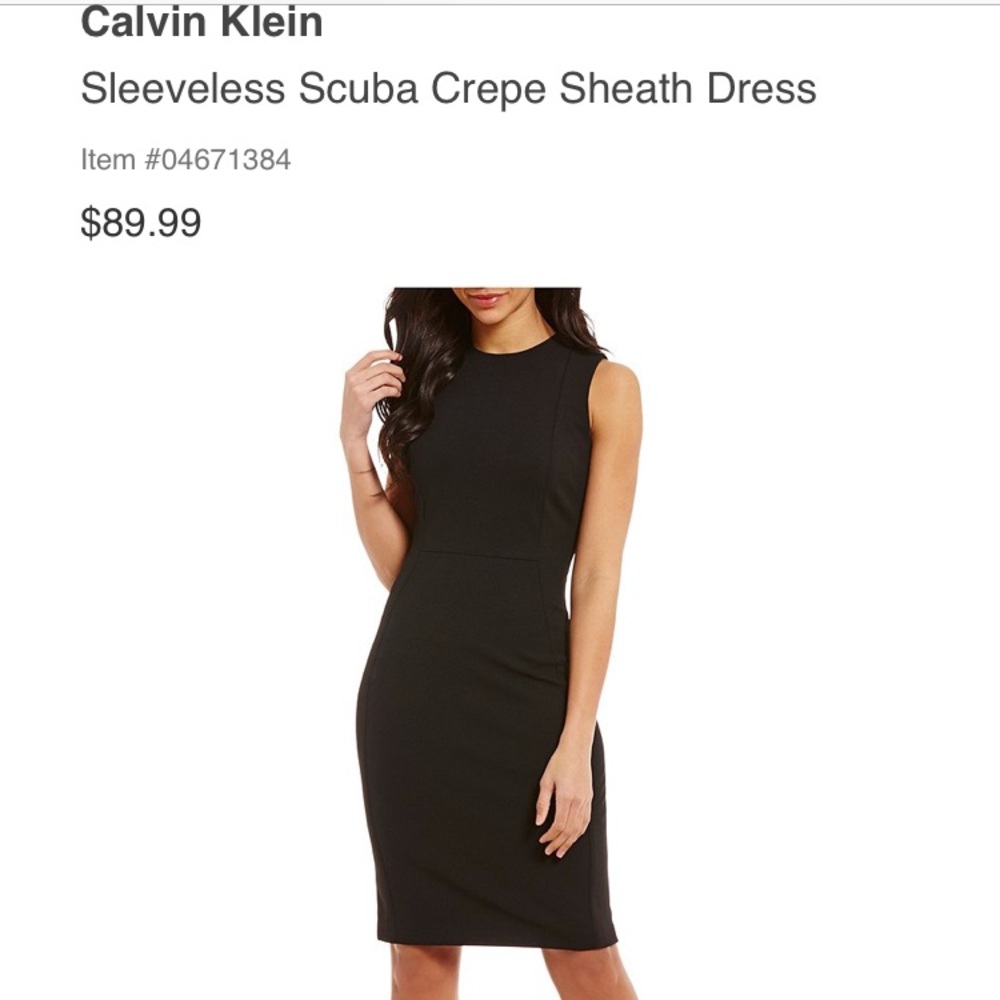 Calvin Klein Black Sheath Dress **New With Tags**